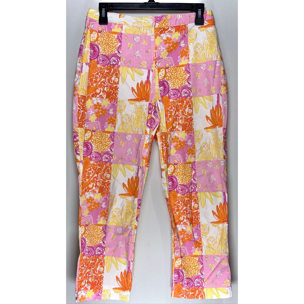 Lilly Pulitzer vintage patchwork cropped pants size 4